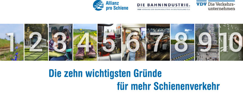 Cover: Die 10 wichtigsten Gründe für mehr Schienenverkehr 2016