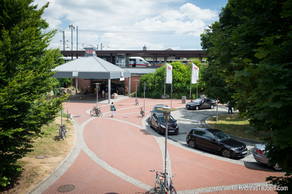 Der Bahnhof Göttingen von der Rückseite