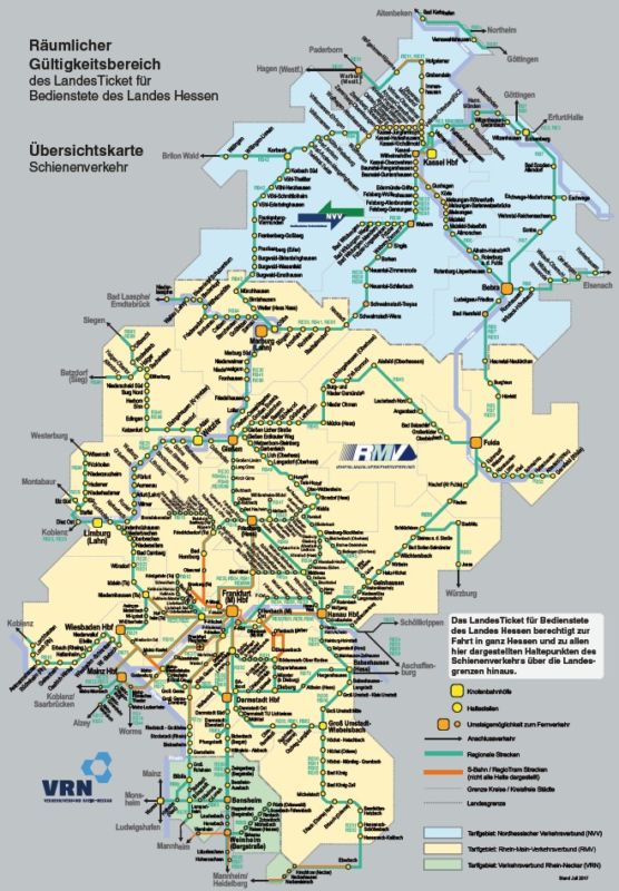 Gültigkeitsbereich Hessen Landesticket