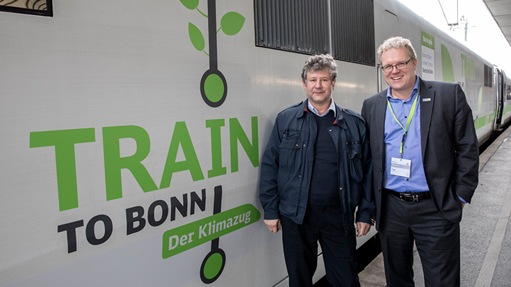 Lokführer Arne Siewert spricht mit der Allianz pro Schiene über den Train to Bonn