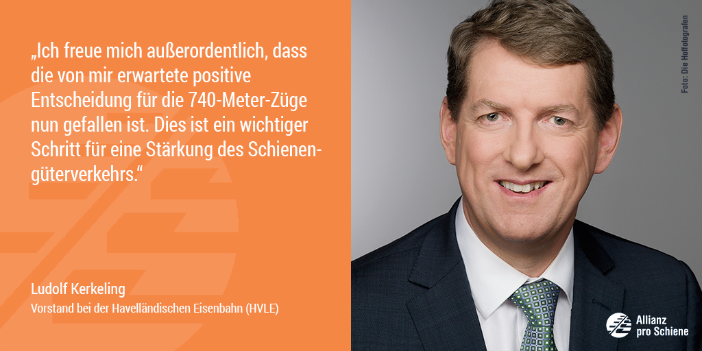 Bahn frei für 740-Meter-Netz: Ludolf Kerkeling von der Havelländischen Eisenbahn (HVLE) freut sich.