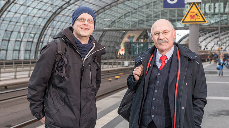 Hartmut Dressler erhielt 2018 die GOLD-Auszeichnung für den Wettbewerb Eisenbahner mit Herz der Allianz pro Schiene