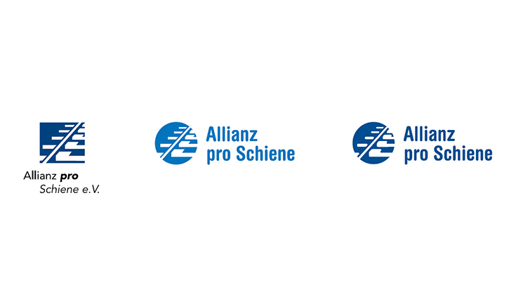 Die Logos der Allianz pro Schiene im Überblick (2000 bis 2019)