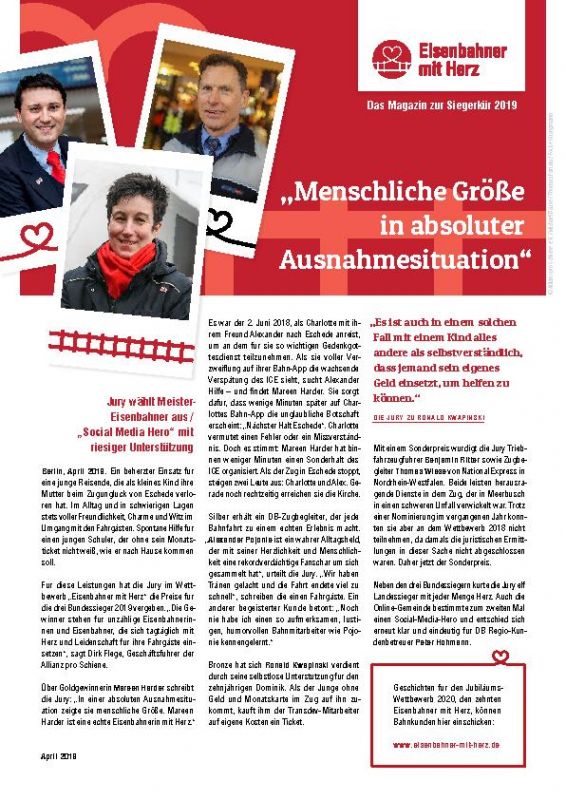 Eisenbahner mit Herz 2019 Titelseite