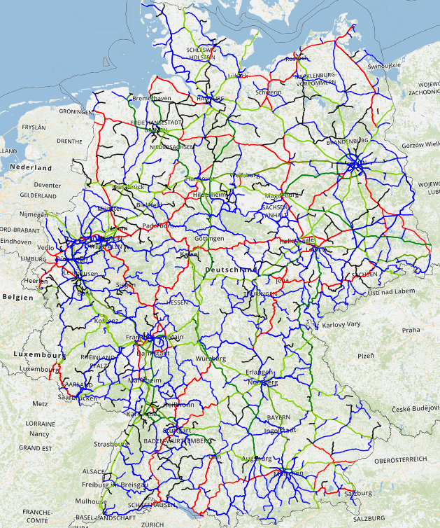 karte db streckennetz deutschland Informationen Zum Schienennetz Der Eisenbahnen In Deutschland karte db streckennetz deutschland