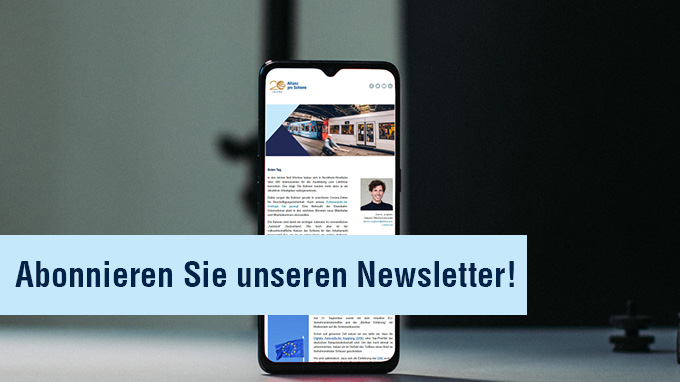 Abonnieren Sie den Newsletter der Allianz pro Schiene.