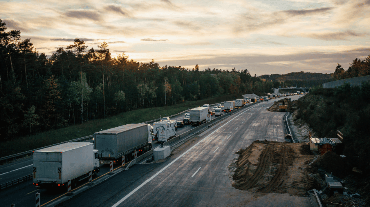 Güterverkehr auf der Straße