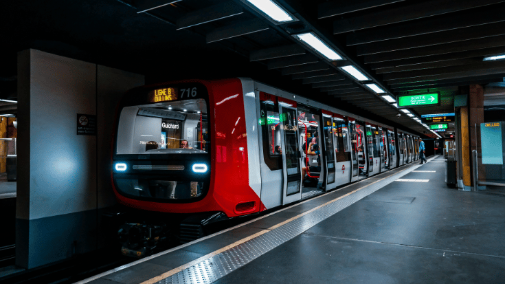 Die neue autonome (vollautomatische) Metro in Lyon.