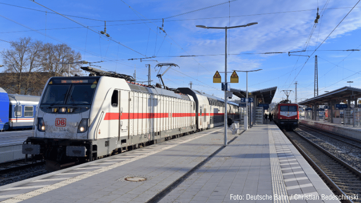 Die Gleise am Bahnhof Ansbach